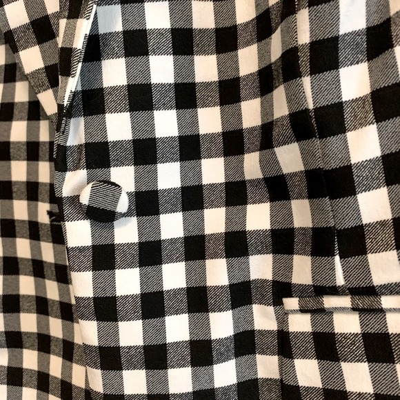 INC Women’s Black and White Gingham Blazer Jacket LP - Picture 4 of 9